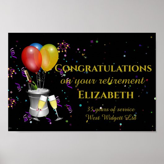 Poster Élégante Retraite Fête du Vin Étincelant (Devant)