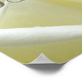 Poster Elégante rose blanche et mariage argent (Coin)