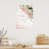 Poster Elégante rose rousse rose rose rose nuptiale douch (Cuisine)