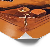 Poster Élégante sorcière sur Broomstick (Coin)