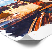 Poster Elégante Stockholm Suède Panorama Ville Vue (Coin)