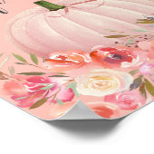 Poster Elégante table cadeau Rose or Citrouille douche (Coin)