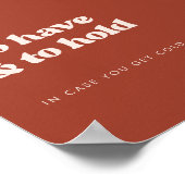 Poster Élégante Terracotta à avoir et à tenir Blanche (Coin)