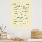 Poster Élégante Typographie d'expression en polyglot "Mer (Cuisine)