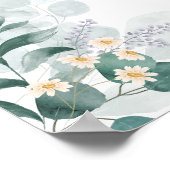 Poster Elégante végétation eucalyptus bienvenue (Coin)