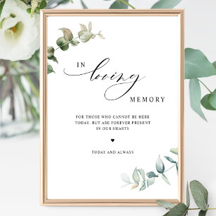 Poster Élégante verdure en Mariage de mémoire d'amour