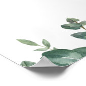 Poster Elégante verdure Eucalyptus Feuille Mariage (Coin)