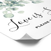 Poster Elégante verdure Eucalyptus Feuille Mariage (Coin)