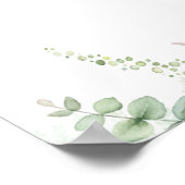 Poster Elégante verdure Eucalyptus Feuille Mariage (Coin)