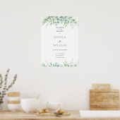 Poster Elégante verdure Eucalyptus Feuille Mariage (Cuisine)