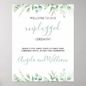 Poster Elégante verdure Eucalyptus Feuille Mariage (Devant)