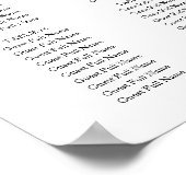 Poster Elégante verdure Eucalyptus Feuille Mariage (Coin)