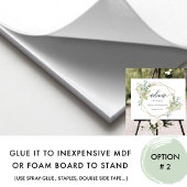 Poster Élégante verdure Horizontale Bienvenue Mariage