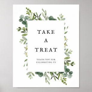 Poster Elégante verdure Mariage Faveurs