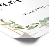 Poster Elégante verdure succulente feuille or faveurs sig (Coin)