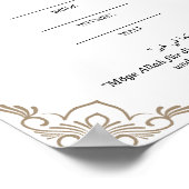 Poster Eleganter Rahmen Muslimische Nikah Zertifikat (Coin)