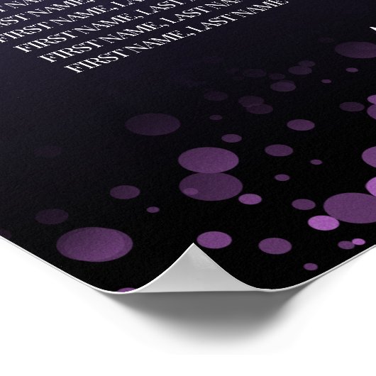 Poster Élégantes marguerites sur le Mariage violet tablea (Coin)