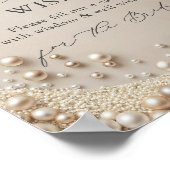 Poster Elégantes perles de la Fête des mariées de la sage (Coin)