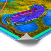 Poster Élégantes réflexions Namaste Yoga Lotus (Coin)