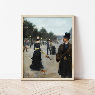 Poster Élégants à Paris Louis Abel-Truchet