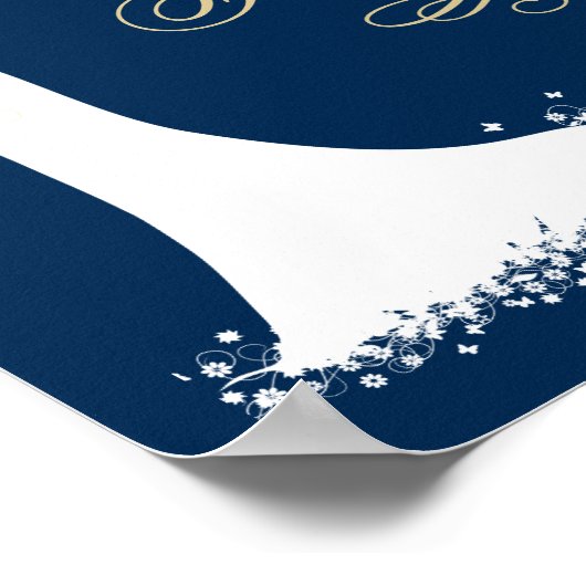 Poster Élégants cadeaux de mariage en or Robe douche de m (Coin)