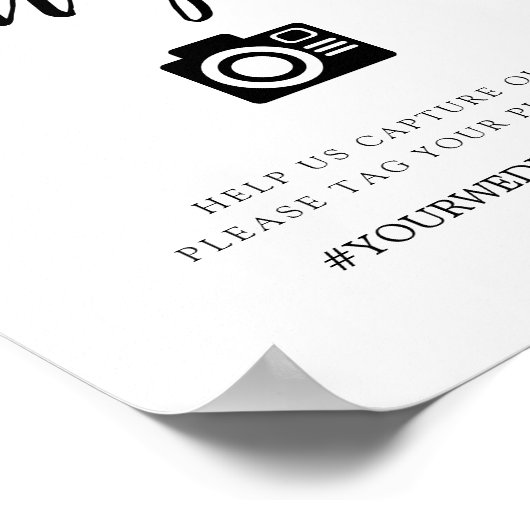 Poster Élégenat Script Mariage Oh Snap (Coin)