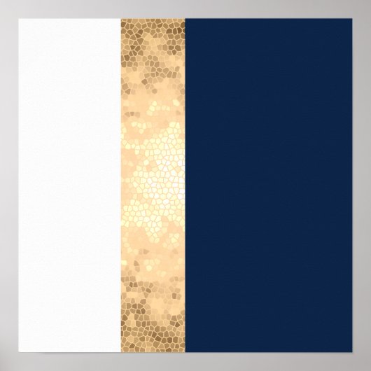 Poster elegent gold, navy blue (Devant)