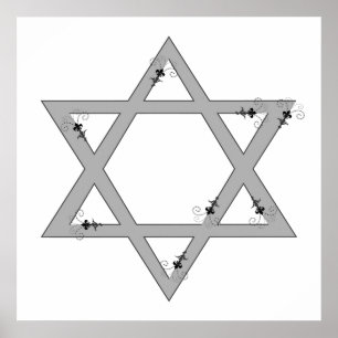 Poster elegent star of david
