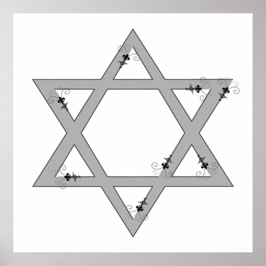 Poster elegent star of david (Devant)