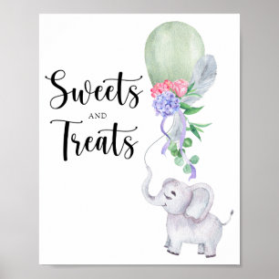 Poster Élément & Ballon - douceurs et friandises pour une