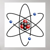 Poster Élément chimique lithium Atom Numéro atomique 3 (Devant)