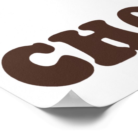 Poster Élément Chocolat Scientifique Théobromine Molécule (Coin)