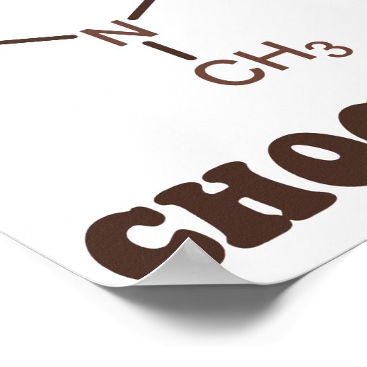 Poster Élément Chocolat Scientifique Théobromine Molécule (Coin)