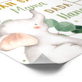 Poster Élément de verdure éléphant anniversaire étape imp (Coin)