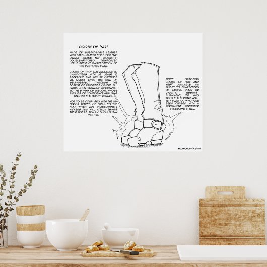 Poster Élément magique : Bottes de "Non" (Cuisine)