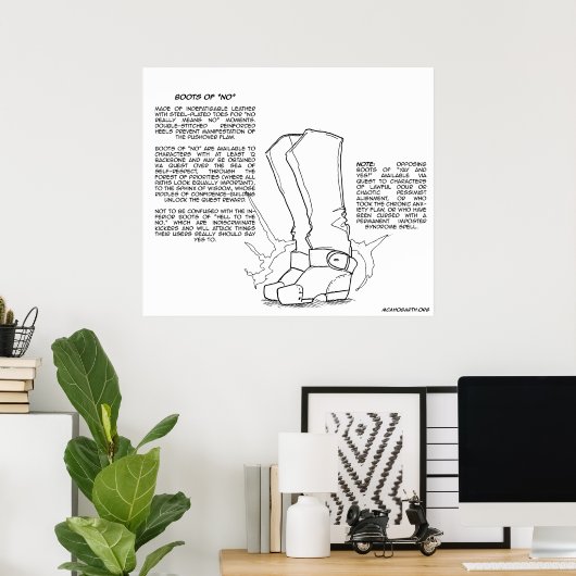 Poster Élément magique : Bottes de "Non" (Bureau à domicile)