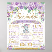 Poster Élément Marquant du 1er Anniversaire de l'Éléphant (Devant)