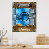 Poster Élément périodique Dubnium Numéro atomique #105 Po (Cuisine)