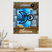 Poster Élément périodique Platine Numéro atomique #78 Pos (Cuisine)