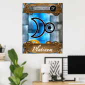 Poster Élément périodique Platine Numéro atomique #78 Pos (Bureau à domicile)