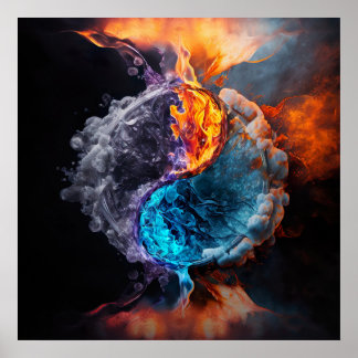 Poster Élément Yin Yang