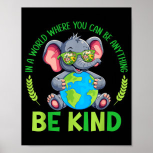 Poster Élémentaire Éléphant Jour de la Terre Planète Mond