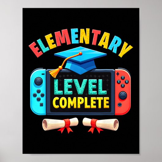 Poster Elementary Level Complete Graduation Cl 2025 Gamer (Devant)