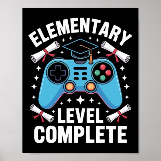 Poster Elementary School Level Complete Funny Gamer Boys  (Devant)