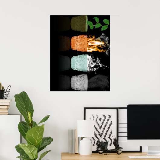 Poster Éléments (Bureau à domicile)