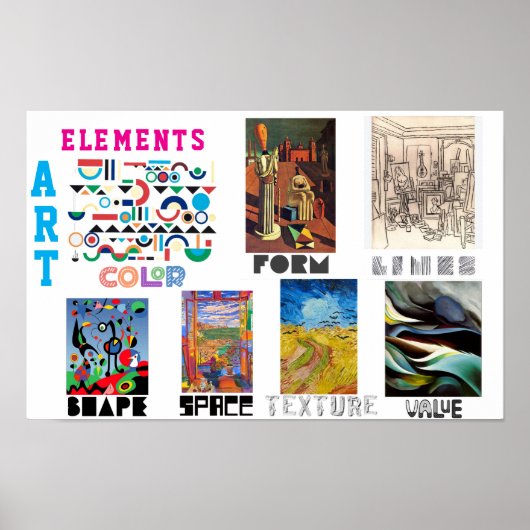 Poster Éléments d'art - Peintures célèbres (Devant)