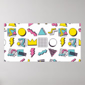 Poster Éléments de conception Pop Memphis des années 90 (Devant)