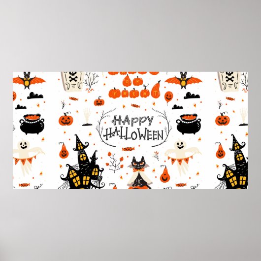 Poster Eléments de design Halloween. Cliparts d'Halloween (Devant)