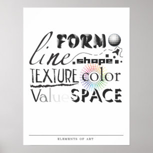Poster Éléments de l'affiche d'art