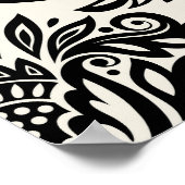 Poster Éléments décoratifs, dessin sans couture libre. (Coin)